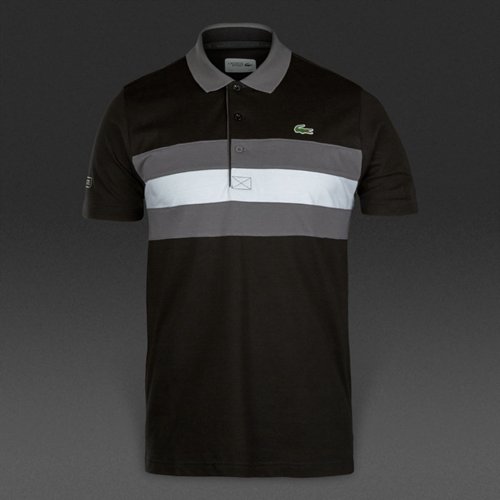 Lacoste YH5516 Polo Black / Charcoal Grey / White for Men